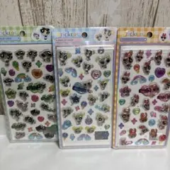 【3枚セット】パワーパフガールズ　硬い立体シール