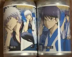 銀魂 吉原大炎上 サントリー ラベル缶 坂田銀時　志村新八　缶なしシールのみ