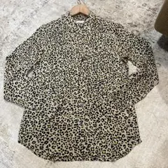 【極美品】EQUIPMENT レオパード柄シルクシャツ　ヒョウ柄　X S イエロのサムネイル