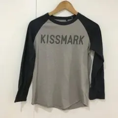 ★キスマーク　レディース　プリントTシャツ　7分袖　春秋　Sサイズ　グレーのサムネイル