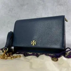 ✨美品✨トリーバーチ　ショルダーバッグ 2way エマーソン　レザー　ネイビー