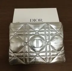 DIOR ディオール ノベルティ カナージュ刺繍 シルバー ポーチ 箱付き