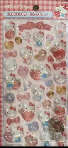 【正規品】サンリオ第二弾　キティ赤　ボンボンドロップシール