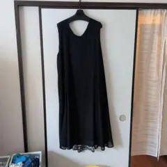 ブラックノースリーブワンピース M-L