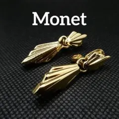 希少 MONET モネ ヴィンテージ アールデコ ゴールドイヤリングのサムネイル