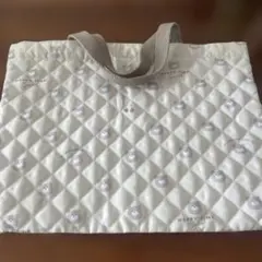 キルト　くま柄レッスンバッグ