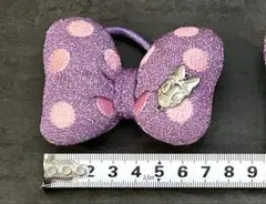 デイジー水玉ラメリボン✨パープルTDL.TDSディズニーランド