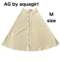 【AG by aquagirl】前ボタン Aラインスカート Mサイズ