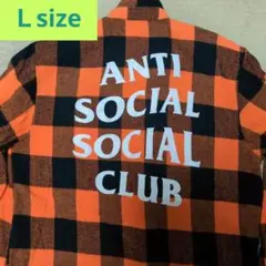 ANTI SOCIAL SOCIAL CLUB ネルシャツ　 L　　オレンジ色のサムネイル