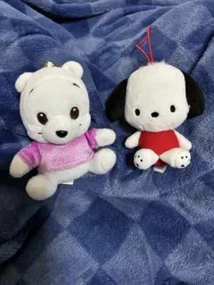 くまのプーさん ポチャッコ ぬいぐるみ マスコット 2個セット