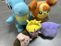 ポケモンぬいぐるみまとめ売り5点セットワニノコ ヒメグマメタモンムチュールピィ