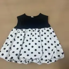 水玉模様 スリーブレス Tシャツ 100cm