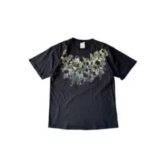 a476アンビル anvil プリントTシャツ 黒 S スカル柄 Y2K ロック