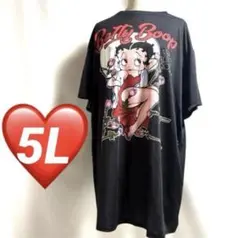 新品【5L大きいサイズ】Betty Boop ストレッチ膝丈チュニックワンピースのサムネイル