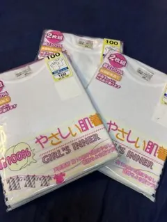 新品　未使用　肌着　綿　３分袖Ｔシャツ 白　100サイズ　合計6枚　女の子