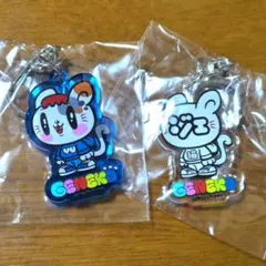 GENE ツアーガチャ　中務裕太＆ジェ猫キーホルダーセット