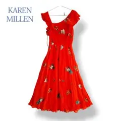 ＊KAREN MILLEN カレンミレン＊ サイズUS6 ワンピース 刺繍