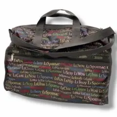 美品 レスポートサック 2WAY 総柄 ロゴ ナイロン ボストン バッグ 旅行