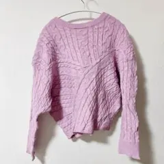 古着⭐︎一点物！パープル 【M】ニットセーター冬