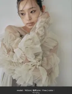 ANDRESD デコラティブチュールトップス