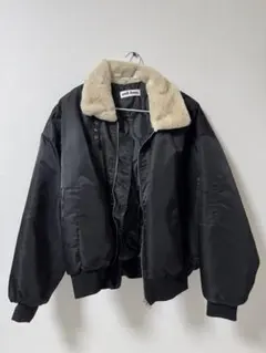 【新品】ブラック MA-1 ジャケット ファー付き