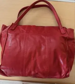 ダコタ　赤　革　トート