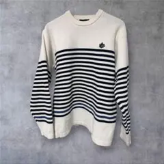 クルーネック アイボリー ニット