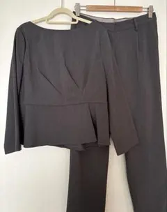 セルフォード CELFORD 38 ダークグレー ペプラム セットアップ