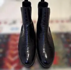 ダイアナ　ショート型押しレザーブーツ　23.5 ブラック　超美品