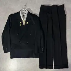 [F.076]【vintage】 セットアップ ダブル　ピンズ　ネクタイ