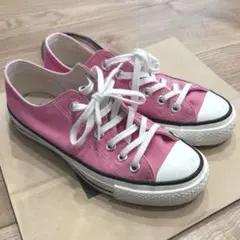 日本製 コンバース オールスター スニーカー キャンバス 23.5cm ピンク
