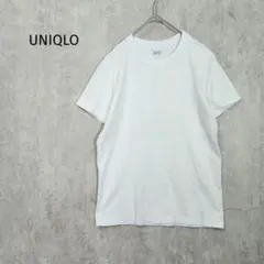 ユニクロ【S】半袖カットソー　ホワイト　コットン100%　a6119