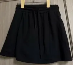 GRL ブラックパンツ付きスカート スウェット