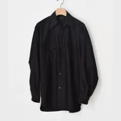 マーティーアンドサンズ エイチウールワンピースカラーシャツ ブラウン