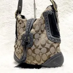 美品 コーチ ハンドバッグ シグネチャー ホーボー COACH クリップ Y2K