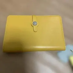 牛革多機能イエローレザー財布