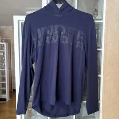 美品　アンダーアーマー ネイビー フード付き Tシャツ LG