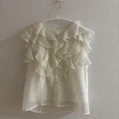 Rirandture リランドチュール ローズドット刺繍ティアードキャミ