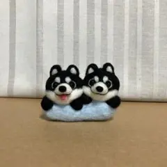 羊毛フェルトブローチ柴犬