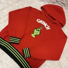 グリンチ フリースパーカー 赤　フォーエバー21