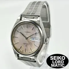 SEIKO LORD MATIC 手巻き ピンク デイデイト メンズ 時計 稼働