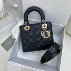 極美品✨Dior ブラック キルティング ハンドバッグ