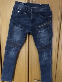 アイズフロンティア ダークブルー スリムフィット ワークパンツ