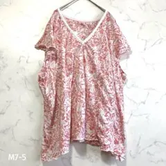 VICTORIA'S SECRET PINK 半袖Vネック 花柄チュニック XLのサムネイル