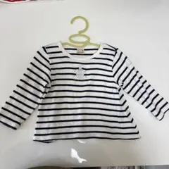 Petit main ストライプ 長袖Tシャツ 80cm