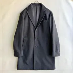美品　ユナイテッドアローズ　メンズ　カシミヤ混　ウール　チェスターコート　グレーのサムネイル
