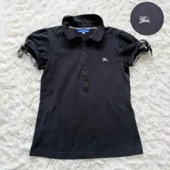 バーバリーブルーレーベル　ポロシャツ　半袖　Mサイズ　ノバチェック　リボン