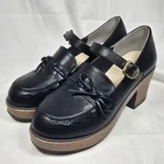 【美品】axes femme POETIQUE リボン 厚底 ローファー