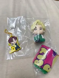 【タイニータンBTS】　V テヒョン　フィギュア　ラバーキーホルダー　エコバック