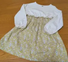 ブランシェス 花柄 長袖ワンピース　110cm